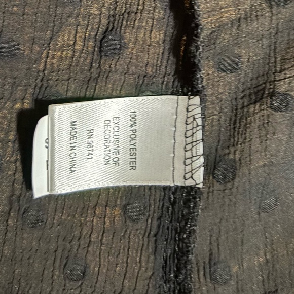 Cloth & Portrait Sheer Black Embroidered Women's Top - Picture 6 of 6